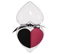 ELAYARD 2pcs Heart Shape Makeup Sponges, Dual-Purpose Wet and Dry Cosmetic Beauty Eggs with Velvet Surface, Crimson and Ebony Foundation Blending Puff Set for Professional and Everyday Use
