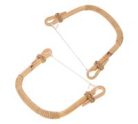 ELAYARD 2pcs Heat-Resistant Japanese-Style Teapot Handle Replacement Detachable Wood Woven Grip for Kung Fu Tea Kettles Easy Installation and Compatible Kettle Grip Replacements
