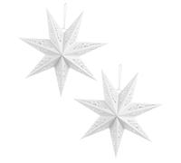 ELAYARD 2pcs Hollow Seven-Pointed Star Paper Lampshades Reusable Light Covers for Ceiling Lights Chandeliers Wedding Party Decorations