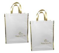 ELAYARD 2pcs Insulated Cooler Bag for Hot Food Transport 8-inch Thermal Cake Pouch Zippered Food Carrier for Picnics and Takeaway White