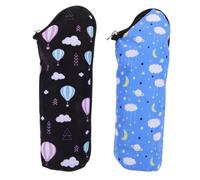 ELAYARD 2pcs Insulated Nursing Bottle Thermal Bags Portable Bottle Storage with Secure Zipper Water-Resistant Lightweight Carrier for Travel and Outdoor Use