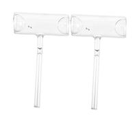 ELAYARD 2pcs Iodine Sublimation Tubes for Physics Experiments Transparent Glass Design for School Laboratory Teaching Safe Leak Educational Equipment for Observing Solid Iodine Sublimation