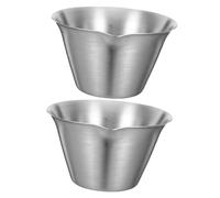 ELAYARD 2pcs Italian Coffee Extract Cup Coffee Cup Silver 304 Stainless Steel