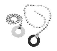ELAYARD 2pcs Jazz Drum Cymbal Sizzle Chains Metal Sizzler Extensions for Drum Kit Accessories, Silver and Black Cymbal Rattlers for Percussion Sustain Effect