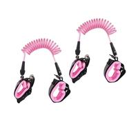 ELAYARD 2PCS Lost Wristband Strap with Lock Rotating Head Pink Traction Safety Bracelet Prevent Lost Leash for Crowds and Public Places