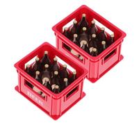 ELAYARD 2pcs Magnetic Beer Bottle Opener Portable Lightweight Red Box Shaped Design for Fridge Attachment Go Beverage Opening