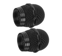 ELAYARD 2pcs Metal Microphone Mesh Grille Replacement Fit Mic Grille with Firm Grip for Enhanced Audio Clarity Metal Build for Studio Ktv and Live Performance Use