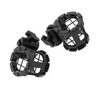 ELAYARD 2Pcs Microphone Shock Mount Clips Plastic Anti-Vibration Holder for Dynamic Mic Stand Black Honeycomb Design Suitable for Broadcast and Recording