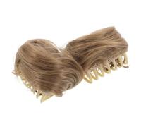 ELAYARD 2pcs Mini Claw Clip Hair Bun Extensions Synthetic Messy Bun Hairpieces for Women Soft Touch Comfortable Donut Hairpiece Firm Grip Updo for Weddings Parties Daily Wear