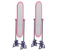 ELAYARD 2pcs Mini Dressing Mirror Models Dollhouse Decor for Home Decoration and Family Gatherings Compact Design Vivid Colors and Craftsmanship