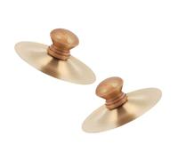ELAYARD 2pcs Mini Finger Cymbals with Wooden Handles Hand Cymbals for Musical Instrument for Dance Parties and Early Music Education