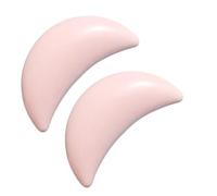 ELAYARD 2Pcs Moon Pink Ceramic Pull Handles, Creative Cabinet Knobs for Drawer and Cupboard, Furniture Door Knobs for Kitchen and Wardrobe