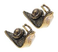 ELAYARD 2Pcs Multi Function Brass Snail Ornament for Desktop Decoration Decorative Snail Figurine for Home Office Tea Year Christmas Birthdays with Craftsmanship