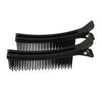 ELAYARD 2pcs Multi-purpose Black Abs Hair Clips for Women Styling and Salon Sectioning, Lightweight Grip Clips for Professional Use and Traveling