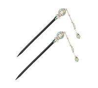 ELAYARD 2pcs Natural Hair Sticks with Tassel Elegant Floral Hairpins for Bun Holders Traditional Chinese Hair Accessories for Women for Ethnic Style Hairstyles