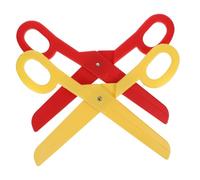 ELAYARD 2pcs Oversized Clown Scissors Large Red Yellow Plastic Props for Adults Theatrical Performances Pranks Comedy Shows Novelty Fake Giant Shears
