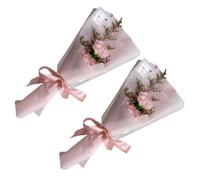 ELAYARD 2pcs Pink Eternal Rose Soap Flowers Bouquet for Valentine’s Day and Graduation, Delicate Scented Bath Soap Flowers Set