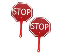 ELAYARD 2pcs Plastic Stop Sign Paddles with Ergonomic Handles for Classroom Teaching Interactive Teacher Engagement Tools for Student Behavior Management and Group Activities