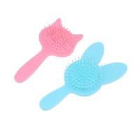 ELAYARD 2pcs Portable Anti-static Hair Comb with Airbag Massage for Scalp Relaxation Abs Material Ergonomic Design Lightweight and Sturdy Haircare Tool for Daily Use