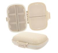 ELAYARD 2Pcs Portable Pill Box Organizer Travel Medicine Case with Double-Layer Sealed Design Lightweight Storage for Vitamins and Pills