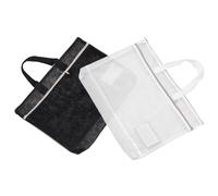 ELAYARD 2pcs Portable Poster File Bag Handle Zipper Large Capacity Mesh Art Portfolio Bag for Teaching Material Organizer and School Supplies Pouch