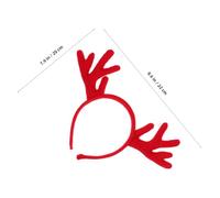 ELAYARD 2pcs Reindeer Antler Hair Hoops for Christmas and Halloween Realistic Deer Horn Headbands Red and Brown Comfortable Lightweight Animal Headwear for Holiday Parties and Festive