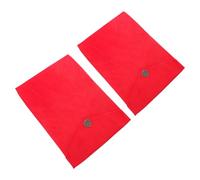 ELAYARD 2pcs Religious Text Carrying Case Set - Chinese Style Red Velvet Scripture Storage Bag with Zipper - Portable Organizer Pouch for Bible, Quran, Prayer Beads, and Religious Books -