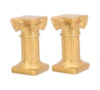 ELAYARD 2Pcs Roman Column Candle Holders Vintage Chic Micro-landscape Scene Props for Fairycore Decor and Decorations