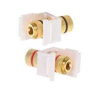 ELAYARD 2pcs Screw Type Banana Plug Binding Post Connectors for Speaker Wire Spiral Audio Head for Signal Optimization Quick Locking System for Easy Installation and Maintenance Compatible