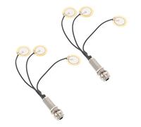 ELAYARD 2pcs Self Adhesive Piezo Pickup Transducers for Acoustic Instruments High Precision Sensor Sound Amplifier for Guitar Violin Ukulele Banjo Easy Tool Installation with