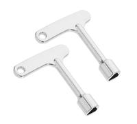 ELAYARD 2pcs Shaped Triangle Elevator Keys for Heavy Equipment and Subway Design for Elevator Doors and Waste Bin Access Compact and Efficient Control Set Random Color