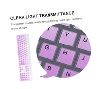 ELAYARD 2PCS Silicone Keyboard Cover for Kbp Thin Flexible Dustproof Protective Skin Gradient Blue Purple for Desktop Keyboards