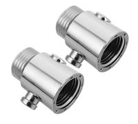 ELAYARD 2pcs Silver Plastic Shower Water Stop Valve Adjustable Flow One-Button Shutoff for Rv Shower Use for Easy Flow Regulation