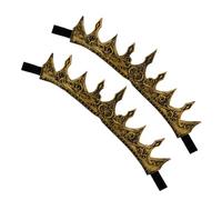 ELAYARD 2pcs Soft Medieval King Crown Comfortable Pu Foam Royal Wicked Boys Hat for Birthday Adult Party Decoration