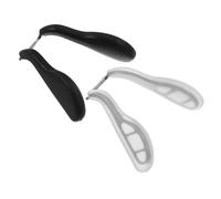 ELAYARD 2pcs Soft Silicone Eyeglasses Nose Pads Core Skid Cushions Comfortable Replacement for Childrens Glasses Black White