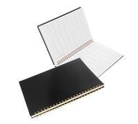 ELAYARD 2pcs Spiral Grid Notebook with PP Cover Vertical and Horizontal Grid Layout Pages Accounting Ledger for Business and Personal Bookkeeping Efficient Expense Tracking Journal