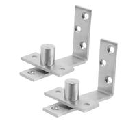 ELAYARD 2pcs Stainless Steel Hidden Pivot Door Hinges for Heavy Duty Wood Metal Doors Silent Smooth Operation Easy Install Invisible Hardware for Modern Minimalist Home Decor