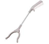 ELAYARD 2pcs Stainless Steel Rubbish Reacher Trash Clamps Lightweight Grabber Tool for Elderly and Disabled Multi Purpose Litter Picker for Indoor and Outdoor Cleaning