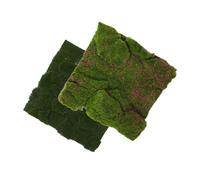 ELAYARD 2pcs Synthetic Moss Grass Mat Soft Odorless Artificial Turf Rug for Landscaping Decorative Prop Fairy Garden Decor Realistic Fake Moss Lawn Pads