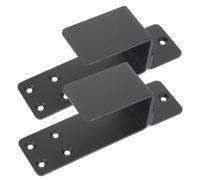 ELAYARD 2pcs Thickened U-Shaped Door Latch Brackets for Barn Door Hardware Kit Secure Sliding Bar Support Holder for Front Garage Basement Shed Gates Easy Install Safety Barrier
