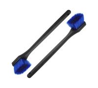 ELAYARD 2pcs Tire and Wheel Cleaner Brush with Long Ergonomic Handle for Car and Truck Detailing Hard to Reach Tire Rim Cleaner Scrubber for Rvs and Vehicles Complete Cleaning Kit for
