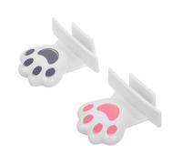 ELAYARD 2pcs Toilet Seat Raiser Abs Cat Claw Handle Lifters Easy Install Sanitary Bathroom Accessory for Standard Toilets