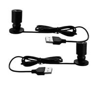 ELAYARD 2Pcs USB Powered Small LED Spotlight for Jewelry Displays Angle Cabinet Light Portable Indoor LED Spotlights for Showcases and Accessories