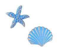 ELAYARD 2Pcs Vintage Ocean Theme Cast Iron Furniture Handles with Nautical Design Ergonomic Pull Knobs for Cabinet Wardrobes Boys Decor