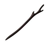 ELAYARD 2pcs Vintage Wooden Antlers Hair Sticks Durable Retro Hairpin for Women Elegant Chignon Bun Accessory Decorative Hair Decoration Black
