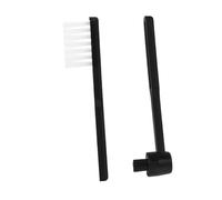 ELAYARD 2pcs Vinyl Record Stylus Cleaning Brushes for Turntable Needle and Record Player Anti-static Fiber Vintage Phonograph Needle Cleaner Set Black and White Small Round Brush