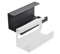ELAYARD 2pcs Wall Mount Tissue Dispenser Paper Holder Over Cabinet Napkin Organizer Black White Space-saving Kitchen Storage Easy Clean