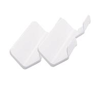 ELAYARD 2pcs Wall Mounted Hair Dryer Holder No Punch Blow Dryer Rack with Plug Storage Groove Durable Bathroom Organizer for Easy Barbershop and More