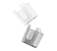 ELAYARD 2pcs Wall Mounted Tissue Box Holder Transparent White Gray Kitchen Wipes Storage Organizer Bathroom Napkin Dispenser for Face Towels and Wet Wipes