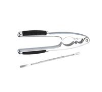 ELAYARD 2Pcs Walnut Opener Household Nutcracker Tools for Walnuts Hazelnuts Almonds and Crab Shells Ergonomic Non-Slip Zinc Alloy Clip for Safe Grip and Use